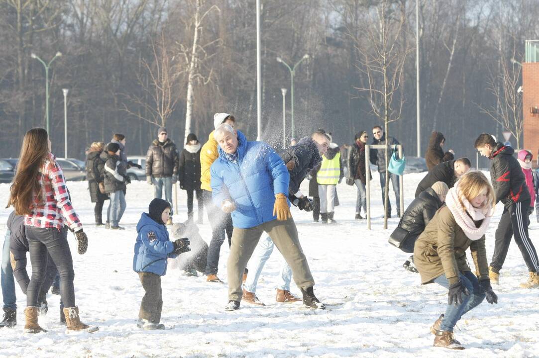 Sniego mūšis Klaipėdoje