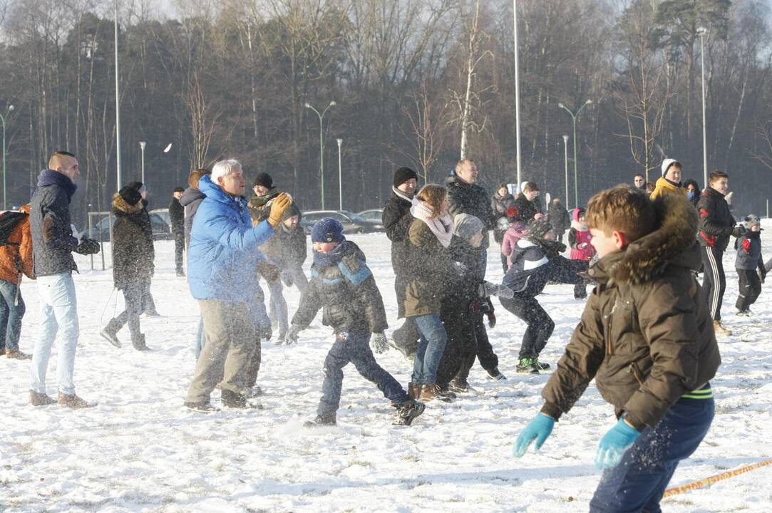 Sniego mūšis Klaipėdoje