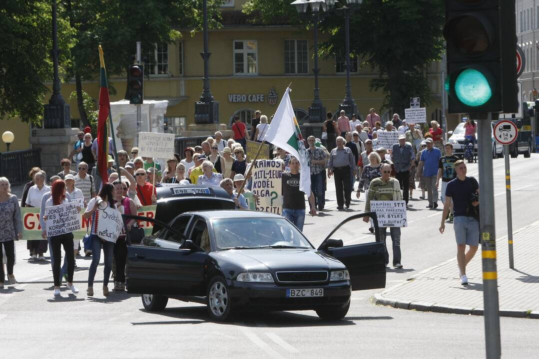 Mitingas prieš dideles kainas