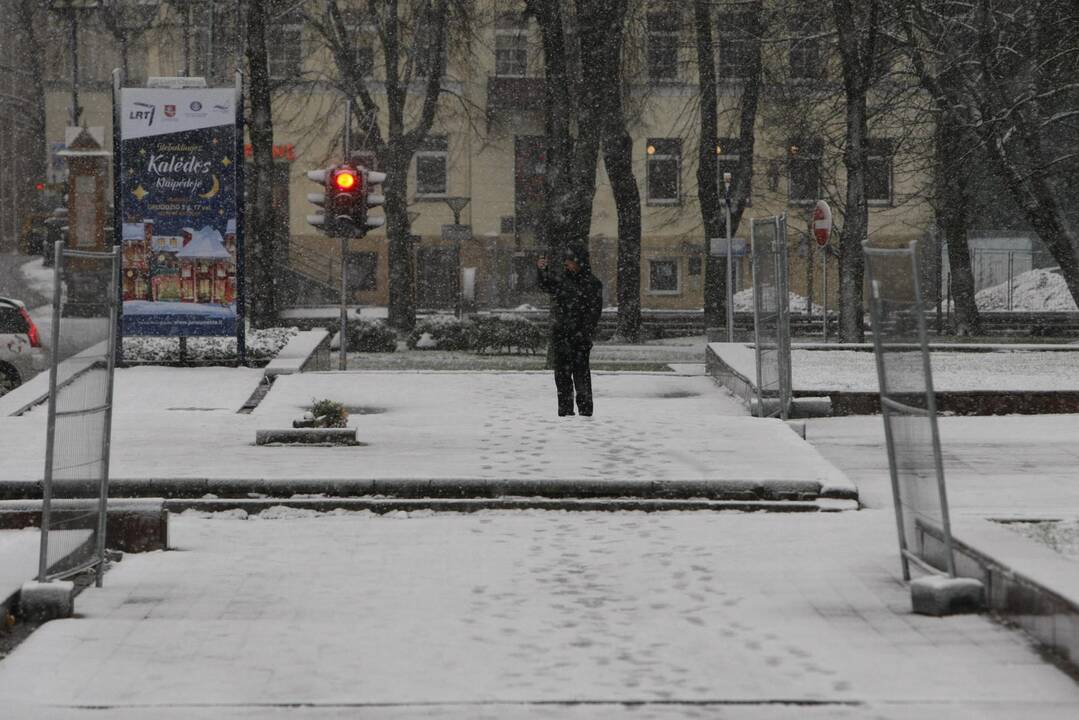 Pirmasis sniegas Klaipėdoje