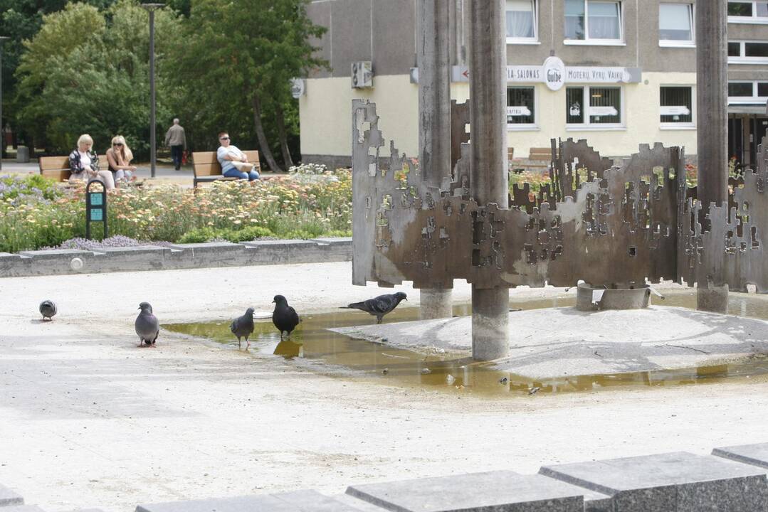 Klaipėdos fontanų čiurlenimą sutrikdė gedimai