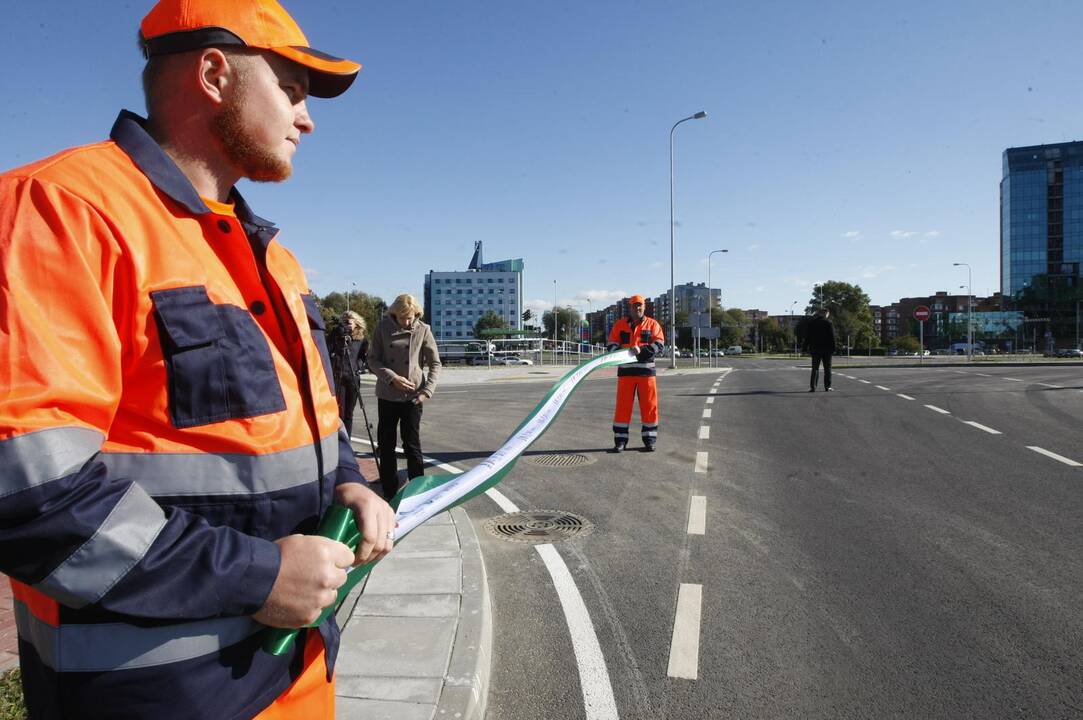 Klaipėdoje oficialiai atidaryta rekonstruota sankryža