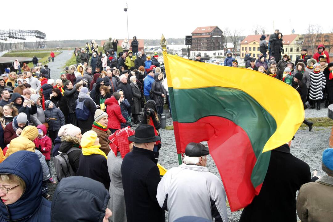 Tautinės vėliavos pakėlimas Klaipėdoje