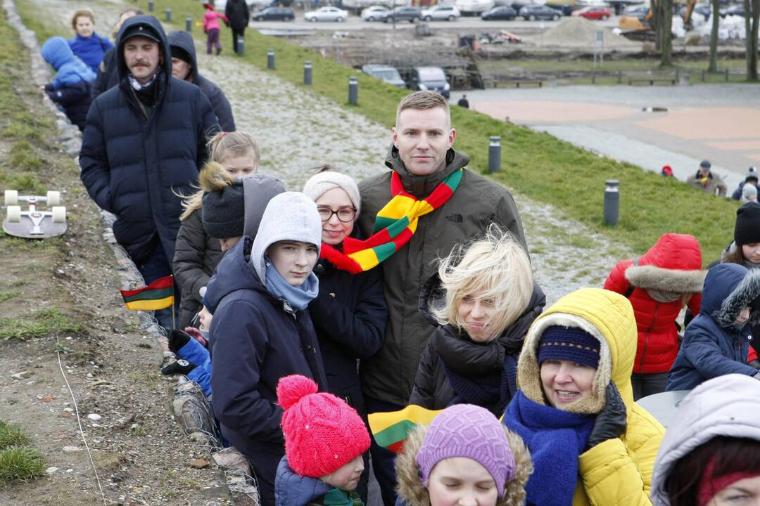 Tautinės vėliavos pakėlimas Klaipėdoje