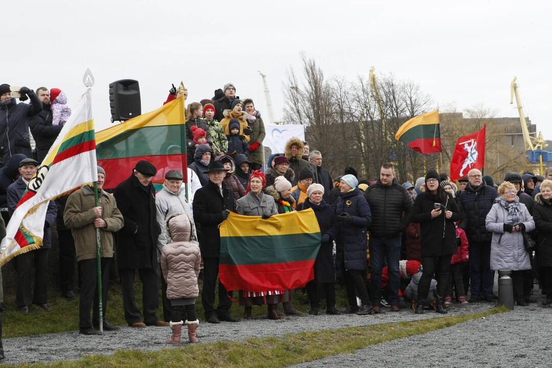Tautinės vėliavos pakėlimas Klaipėdoje