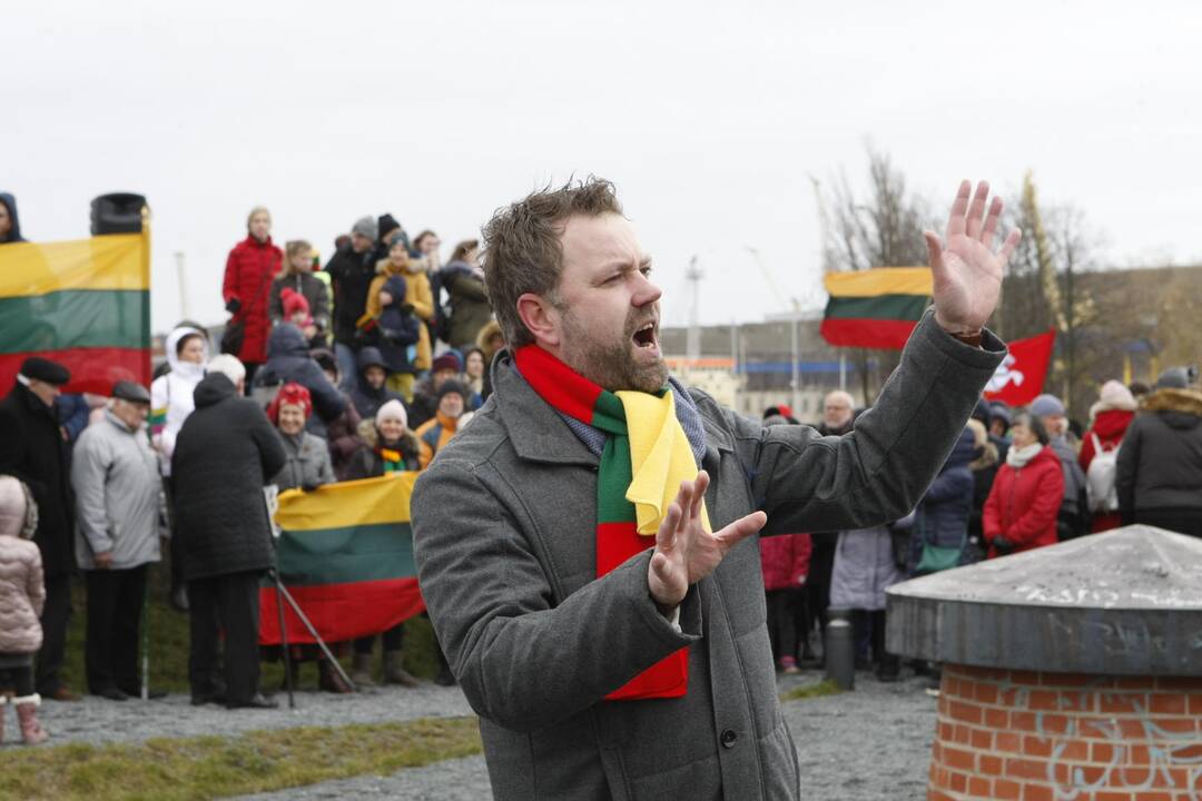 Tautinės vėliavos pakėlimas Klaipėdoje