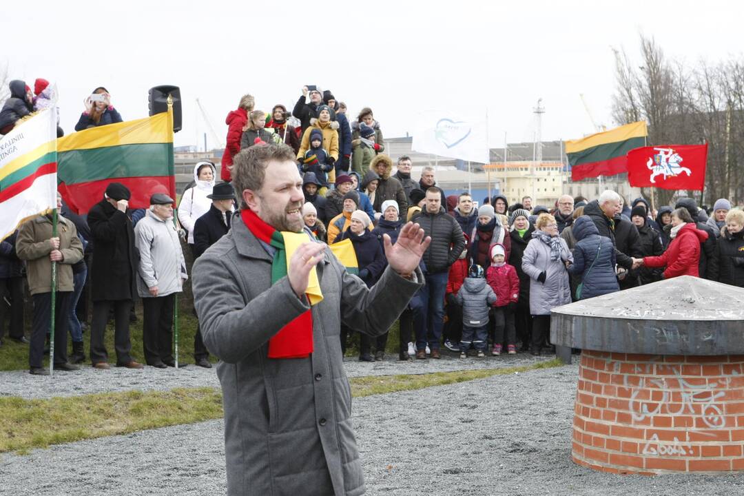 Tautinės vėliavos pakėlimas Klaipėdoje