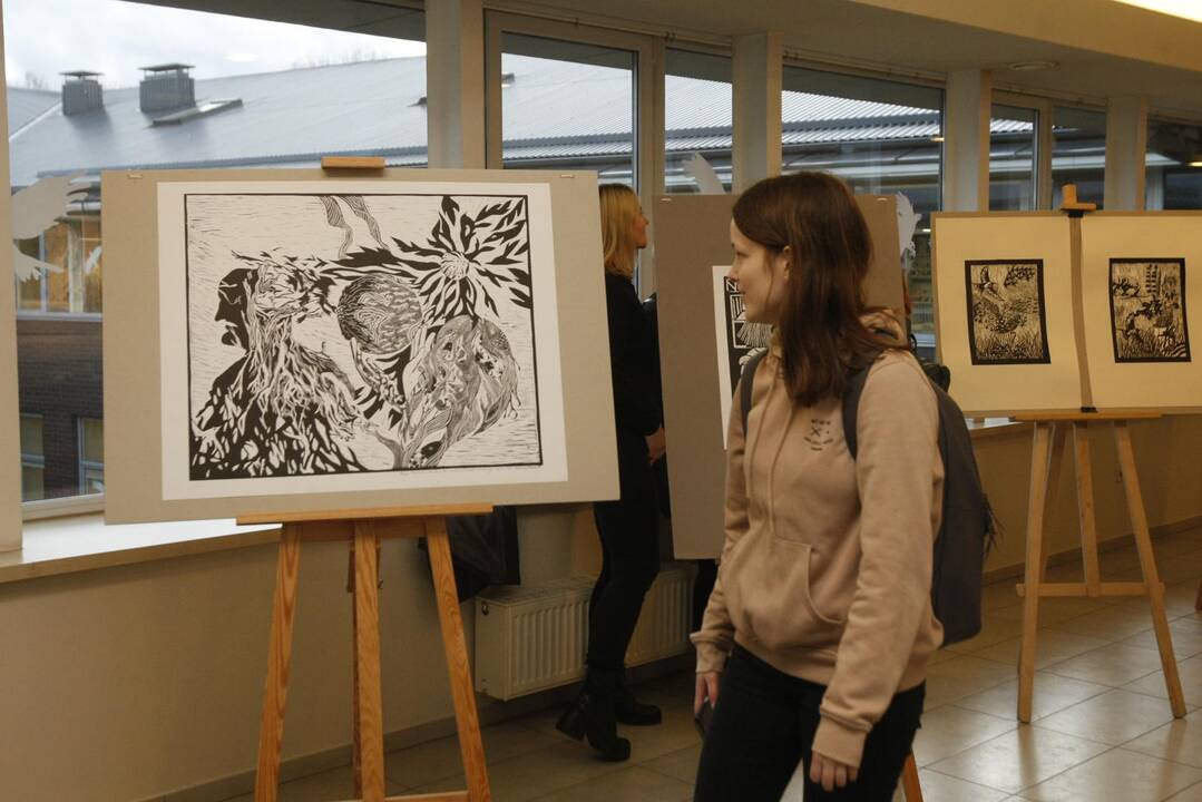 A.Brako dailės mokyklos mokinių paroda I.Simonaitytės bibliotekoje
