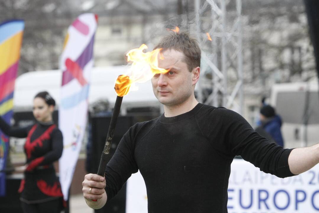 Klaipėdoje suplevėsavo Europos sporto vėliava