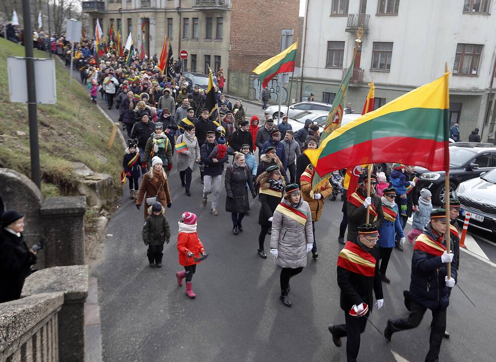 Kauniečiai švenčia Vasario 16-ąją 
