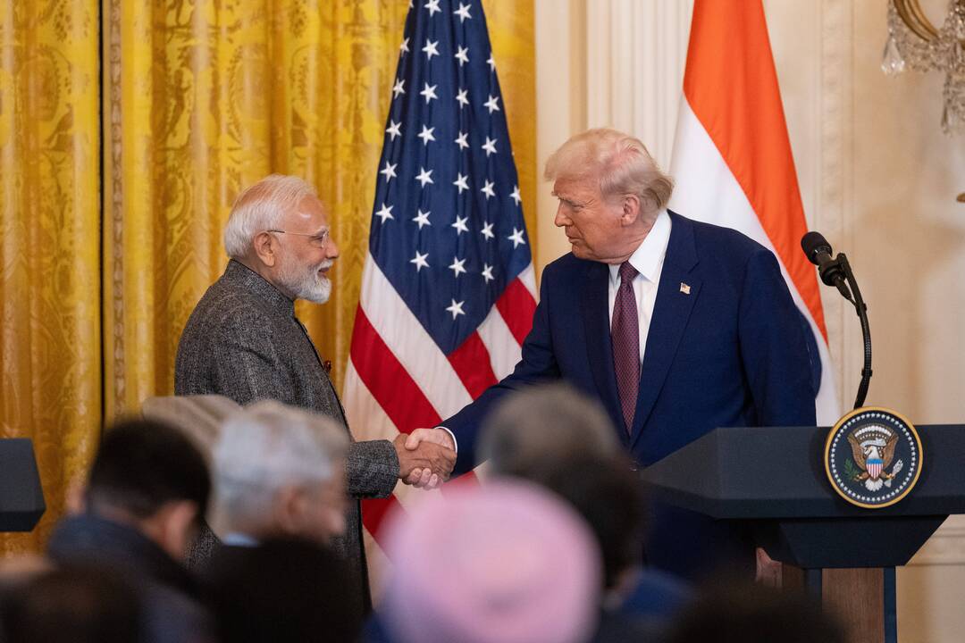 Trumpas žada plėsti prekybą su Indija, leis įsigyti modernios ginkluotės