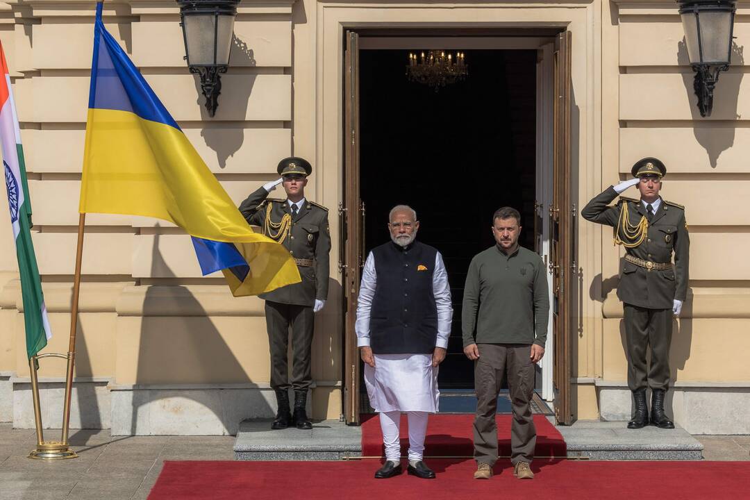 V. Zelenskis Kyjive priėmė Indijos premjerą N. Modi