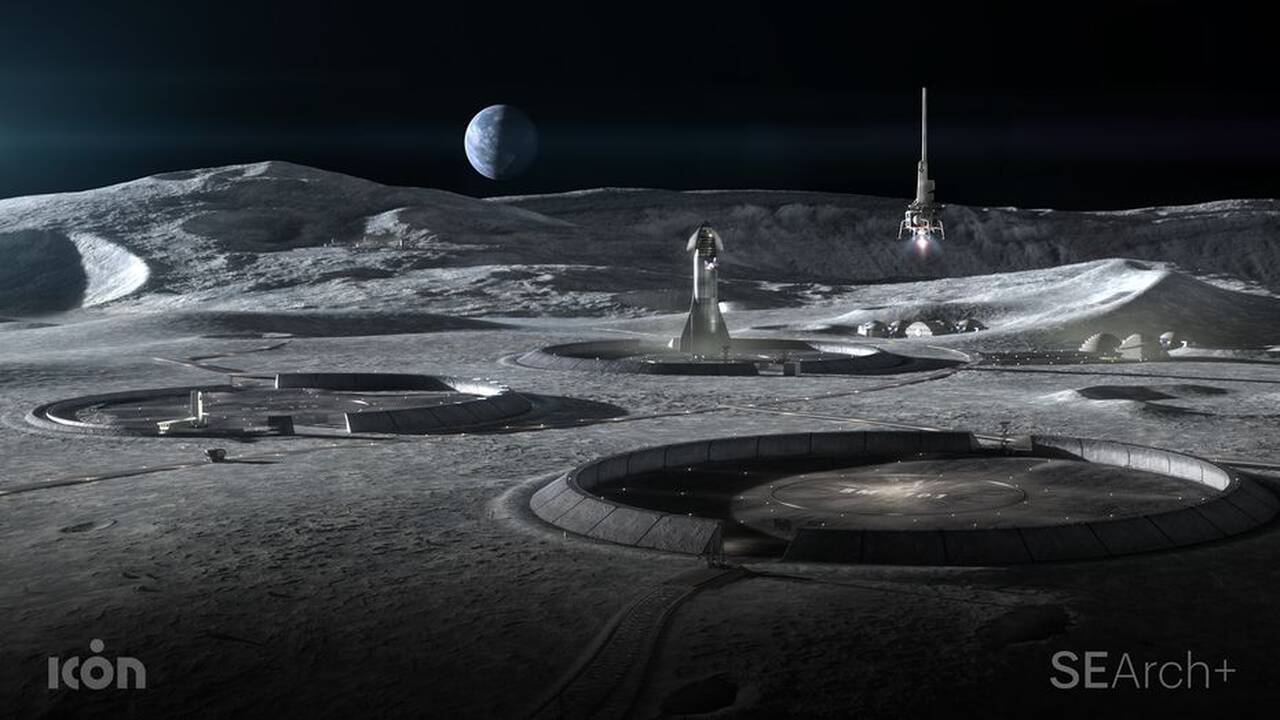 NASA bazės mėnulyje vizualizacijos