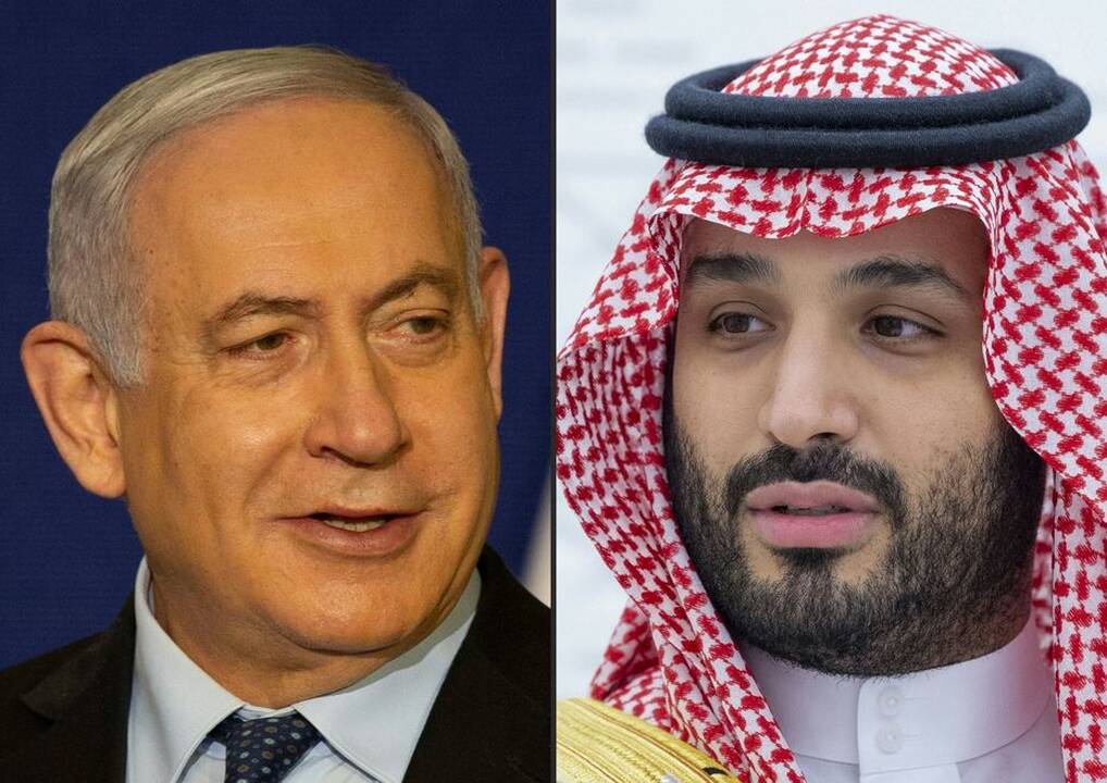 Benjaminas Netanyahu ir Mohammedas bin Salmanas