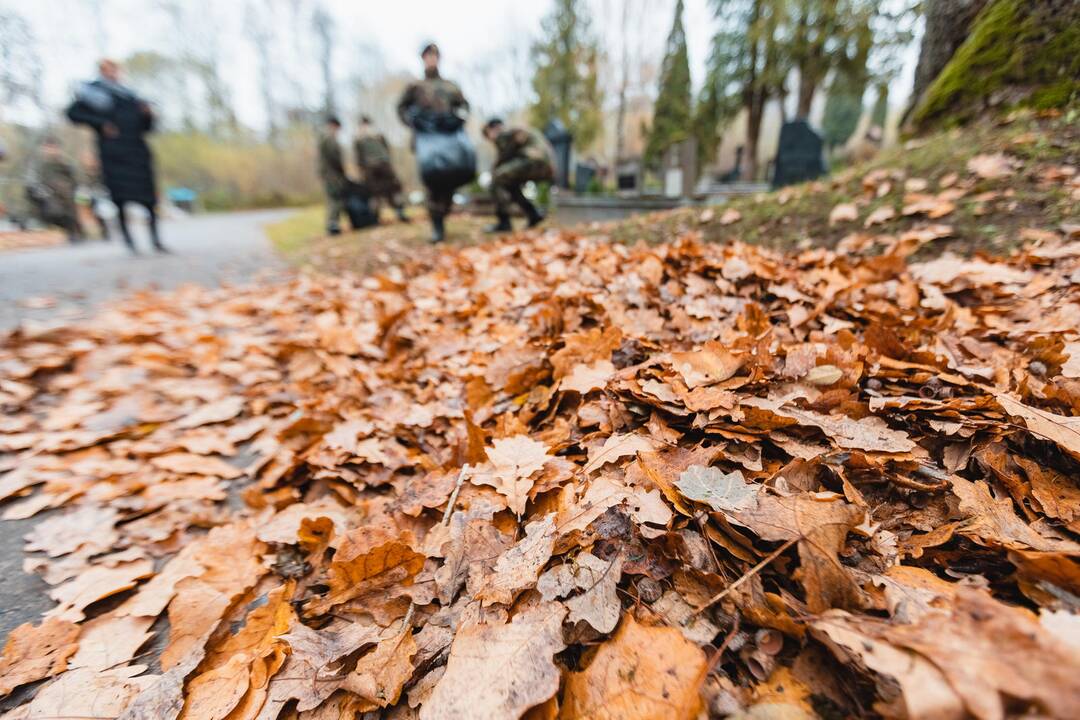 Savanoriai tvarkė neprižiūrimus kapus