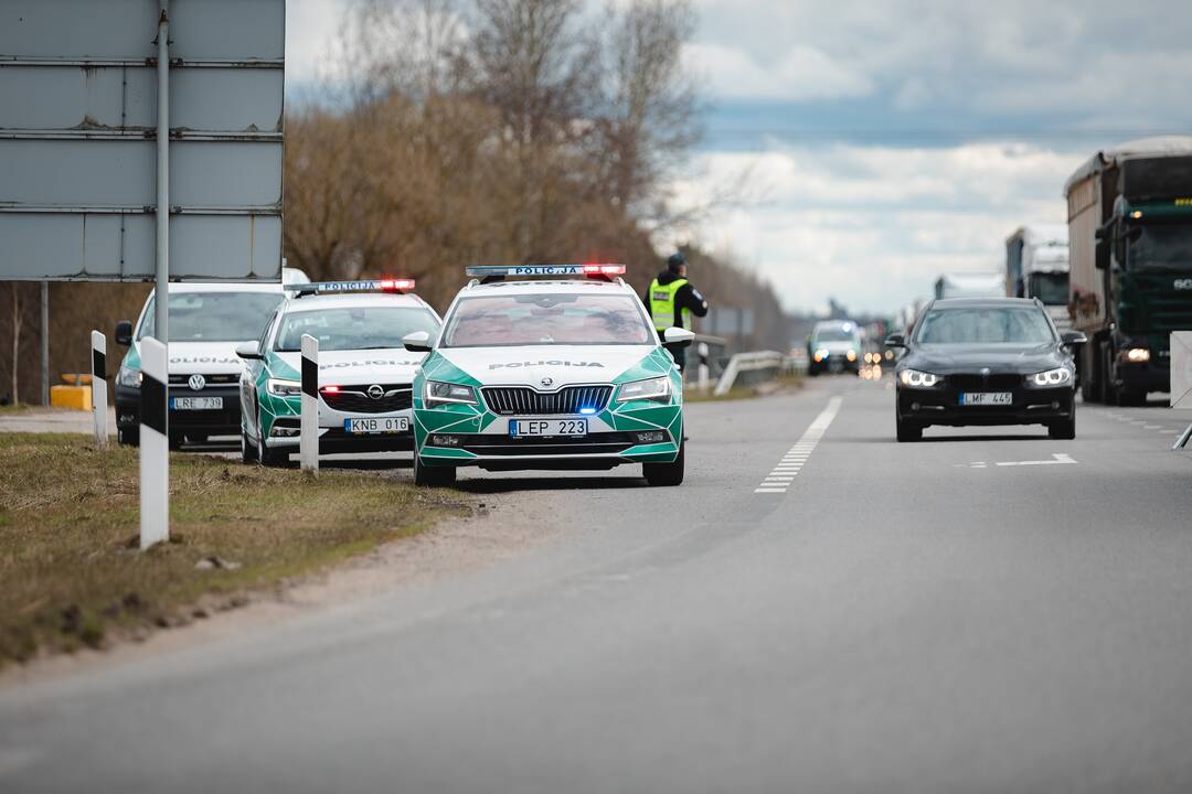 Judėjimo kontrolė prie Kauno prieš Velykų savaitgalį