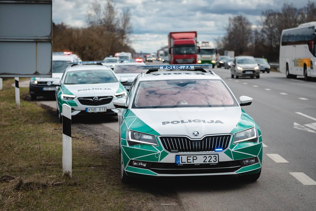 Judėjimo kontrolė prie Kauno prieš Velykų savaitgalį