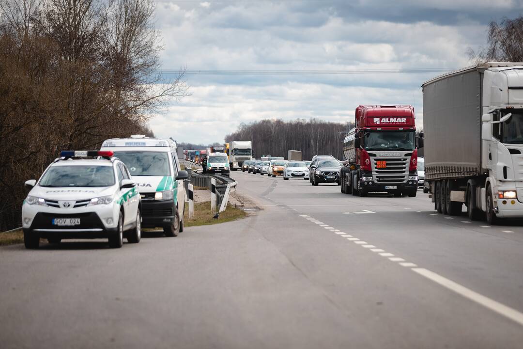 Judėjimo kontrolė prie Kauno prieš Velykų savaitgalį