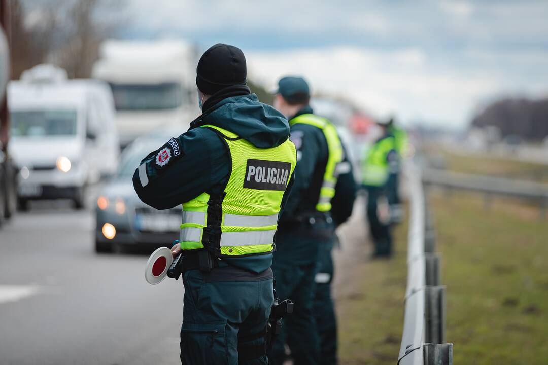 Judėjimo kontrolė prie Kauno prieš Velykų savaitgalį