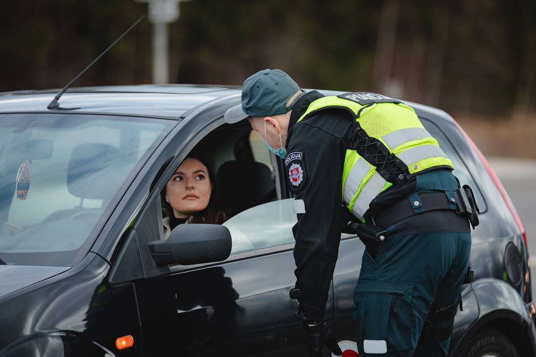 Judėjimo kontrolė prie Kauno prieš Velykų savaitgalį