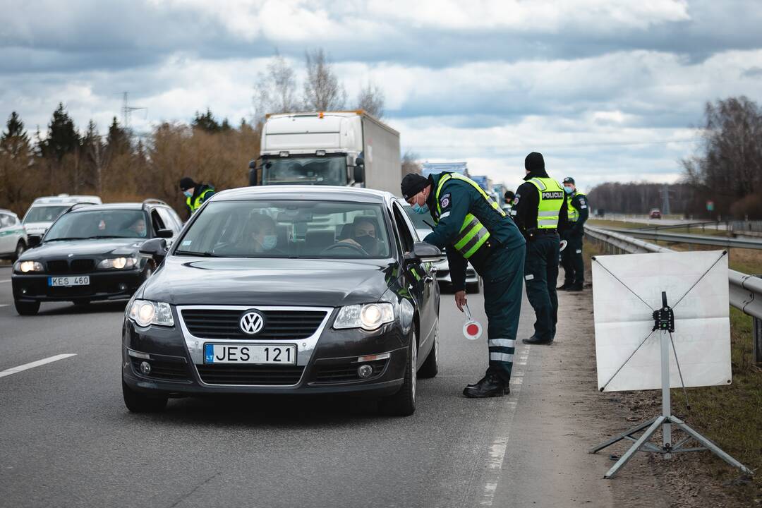 Judėjimo kontrolė prie Kauno prieš Velykų savaitgalį