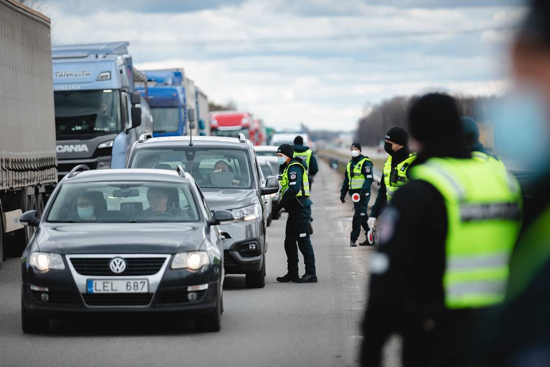 Judėjimo kontrolė prie Kauno prieš Velykų savaitgalį