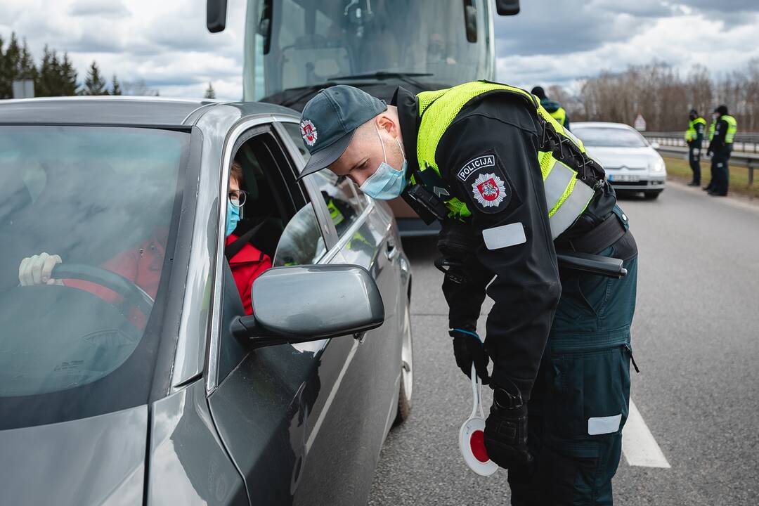 Judėjimo kontrolė prie Kauno prieš Velykų savaitgalį