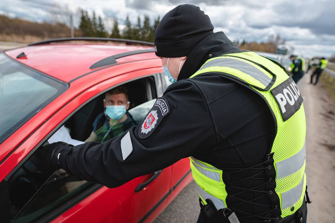Judėjimo kontrolė prie Kauno prieš Velykų savaitgalį