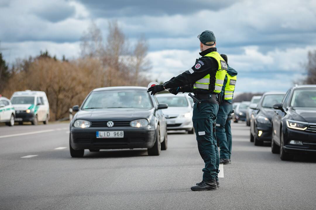 Judėjimo kontrolė prie Kauno prieš Velykų savaitgalį