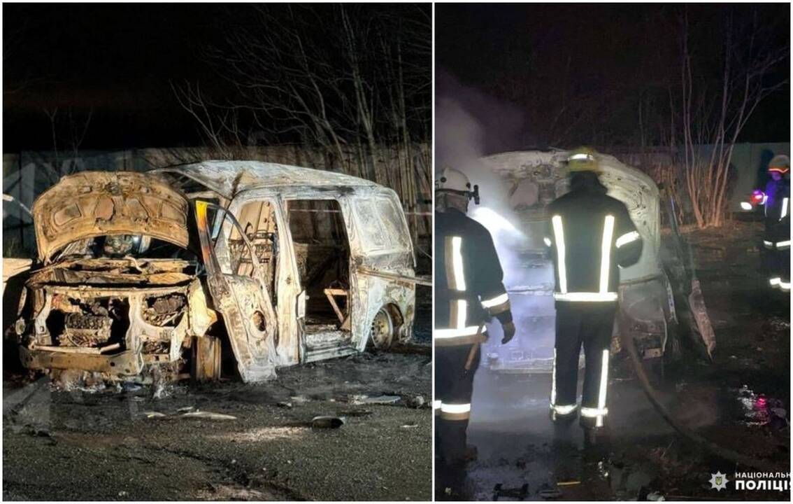 Teroro aktas Odesos srityje: susprogdintas Ukrainos savanorių armijos automobilis