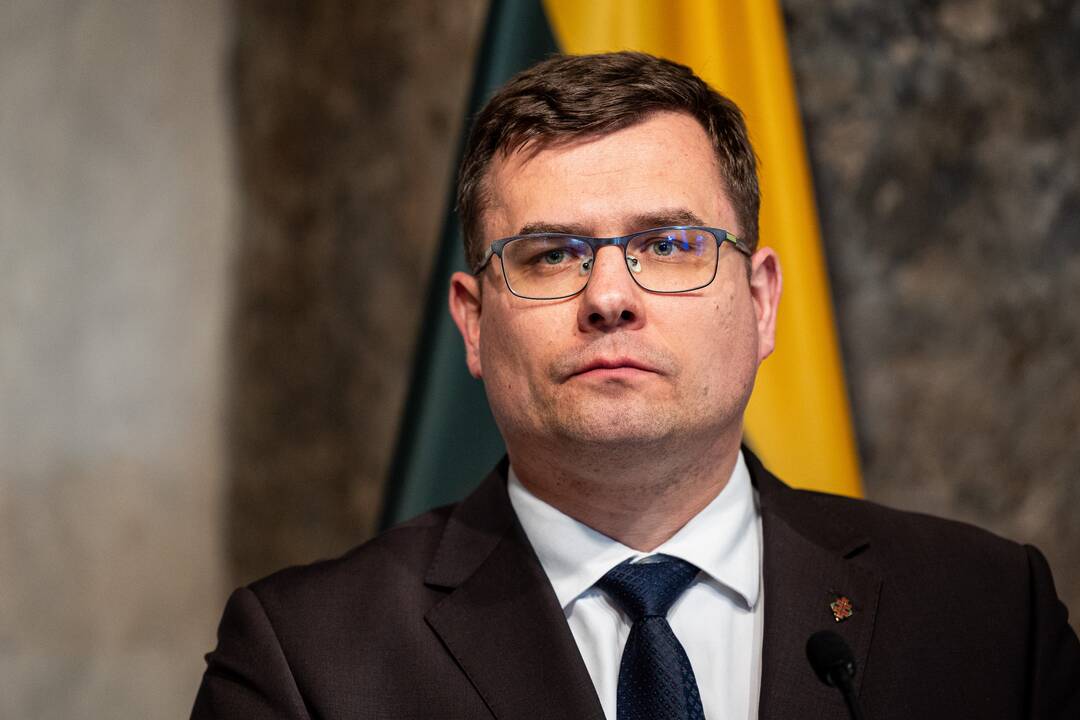 L. Kasčiūno ir Nyderlandų gynybos ministrės K. Ollongren spaudos konferencija