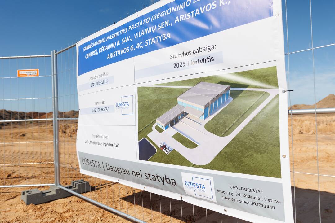Kėdainių rajone pradėtas statyti logistikos sandėlis