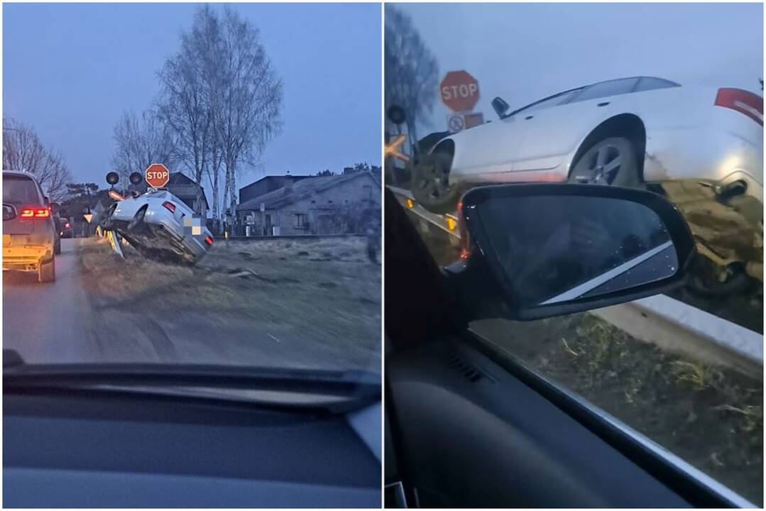 Girtutėlio „Audi“ vairuotojo kelionę sustabdė kelio ženklai