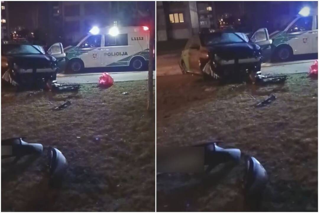 Klaipėdoje – girto vairuotojo siautėjimas: po smūgio pabiro automobilio dalys