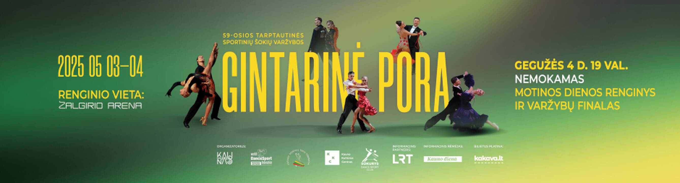 Į Kauną sugrįžta tarptautinės sportinių šokių varžybos „Gintarinė pora“