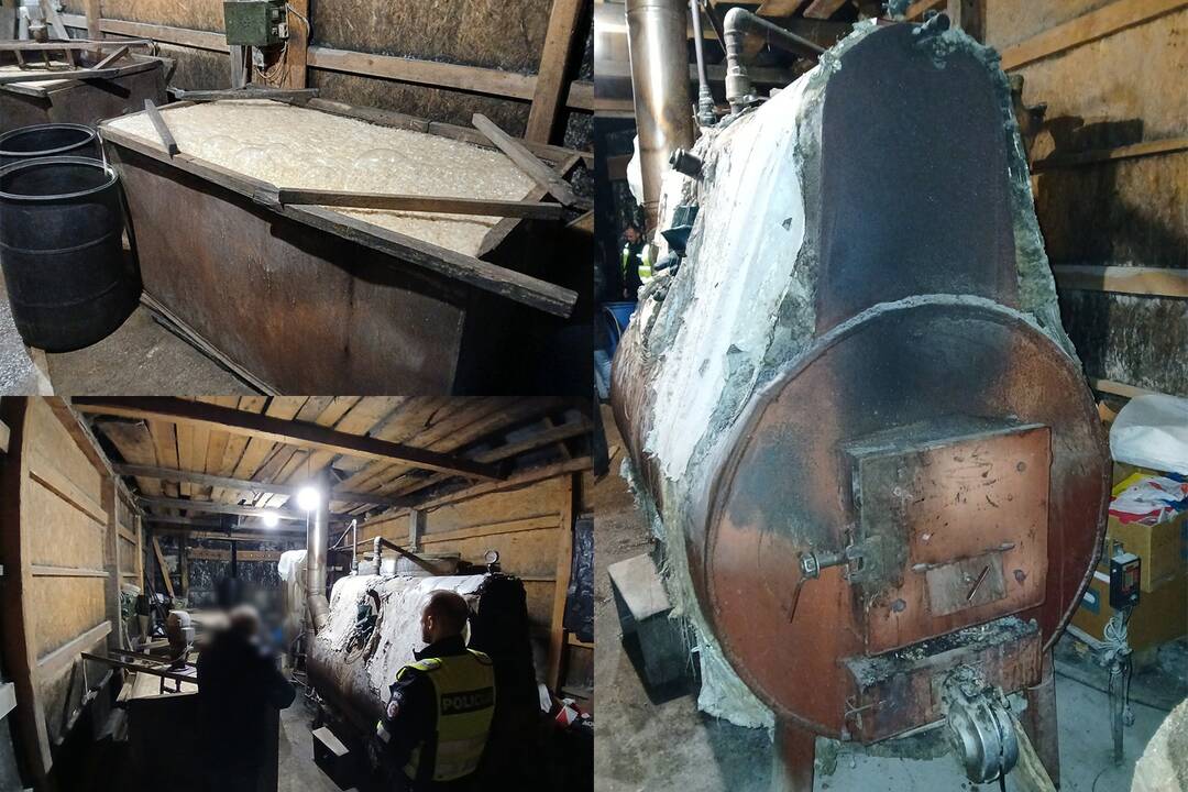 Klaipėdos rajone likviduotas vienas iš didžiausių naminės degtinės bravorų