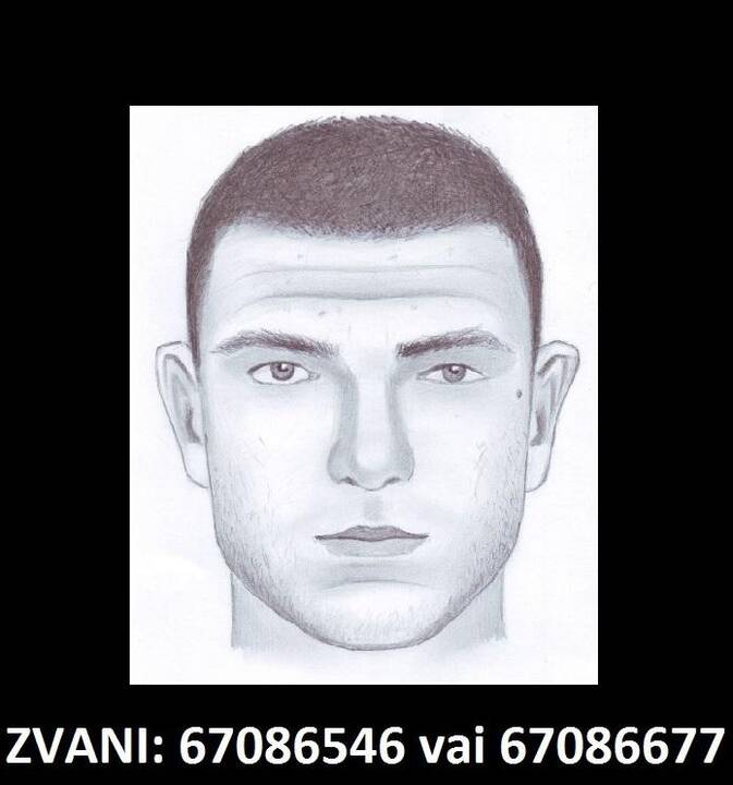 Policijos interneto svetainėje skelbiamas įtariamojo prievartautojo fotorobotas.