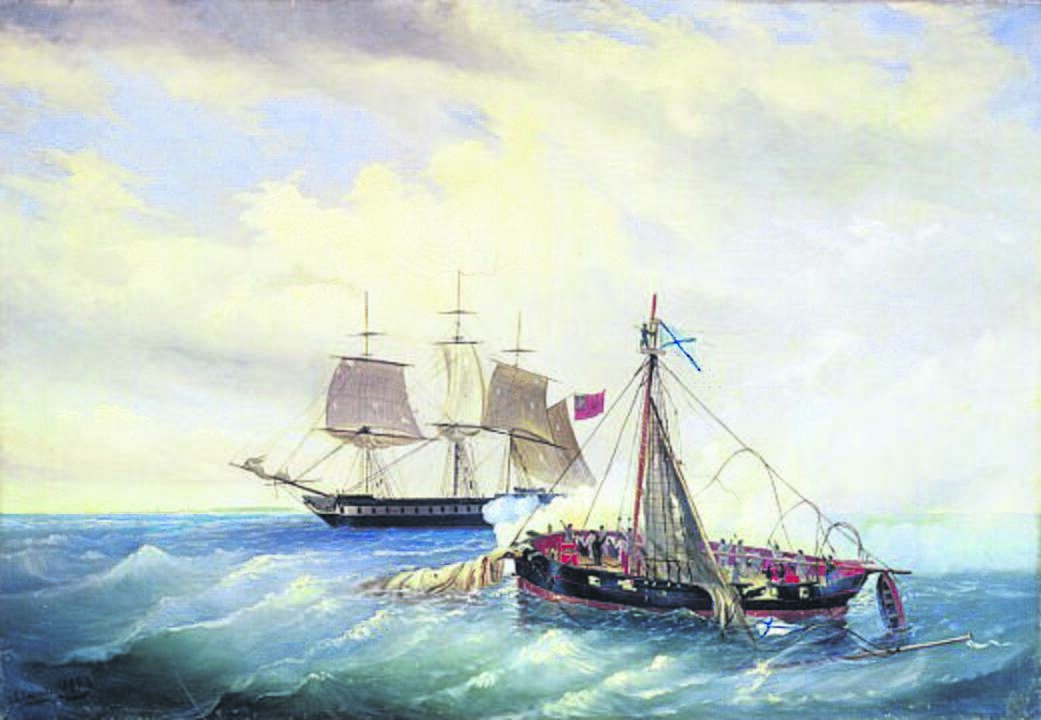 Įamžino: mūšis tarp Rusijos laivo „Opyt“ ir britų fregatos „Salsette“ prie Naisaro salos 1808 m. birželio 23 d. 