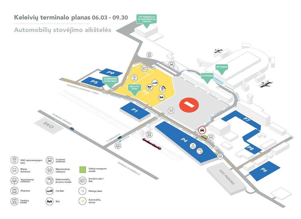 Vilniaus oro uosto atnaujinimai.