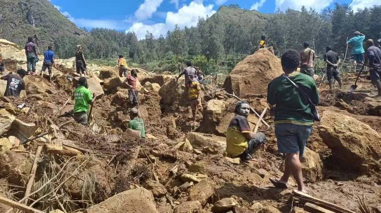 Nuošliaužos Papua Naujojoje Gvinėjoje.