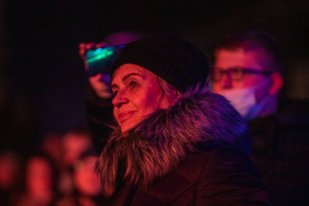 Įžiebta Kauno rajono kalėdinė eglutė