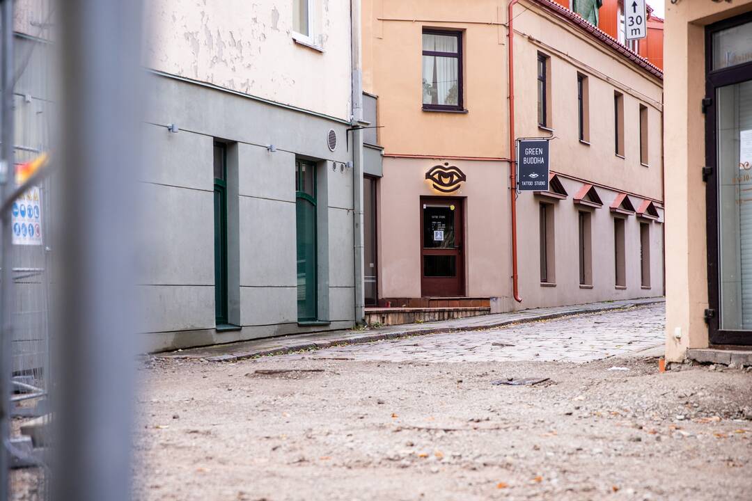 Vilniaus g. nuimta dalis tvorų