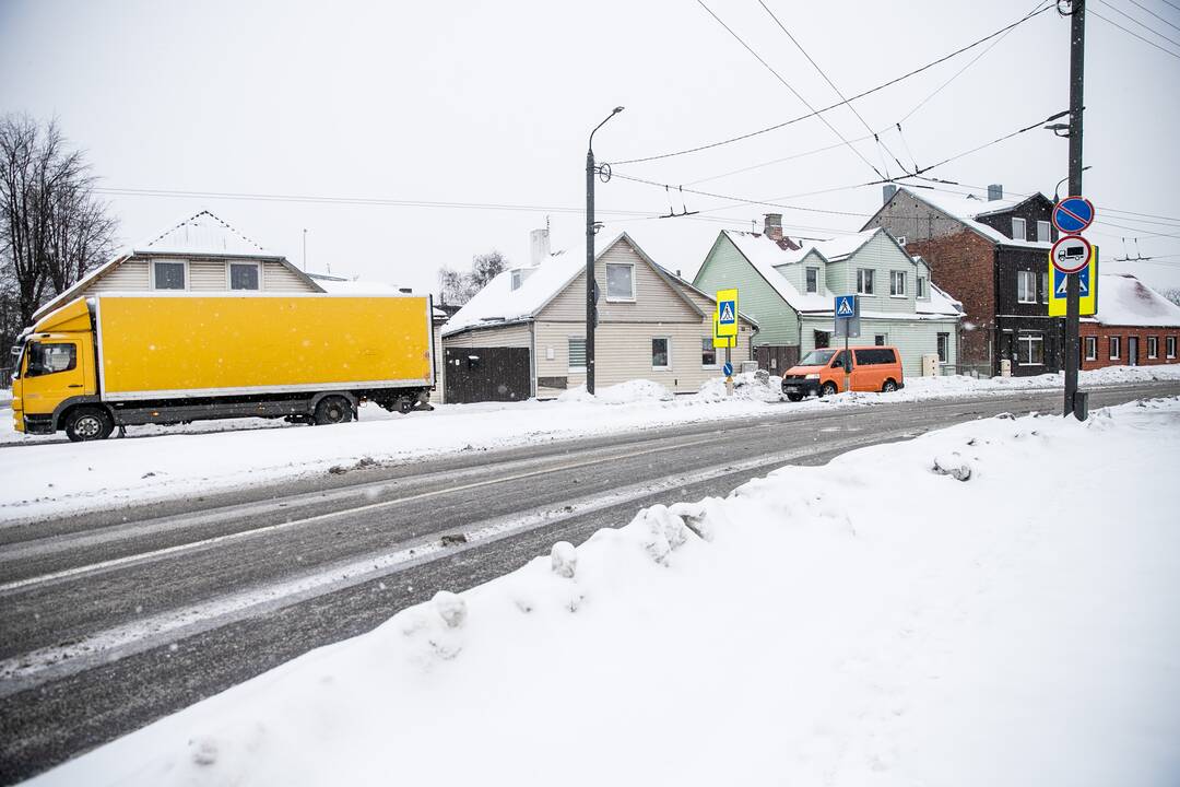 Sudėtingos eismo sąlygos Kauno keliuose