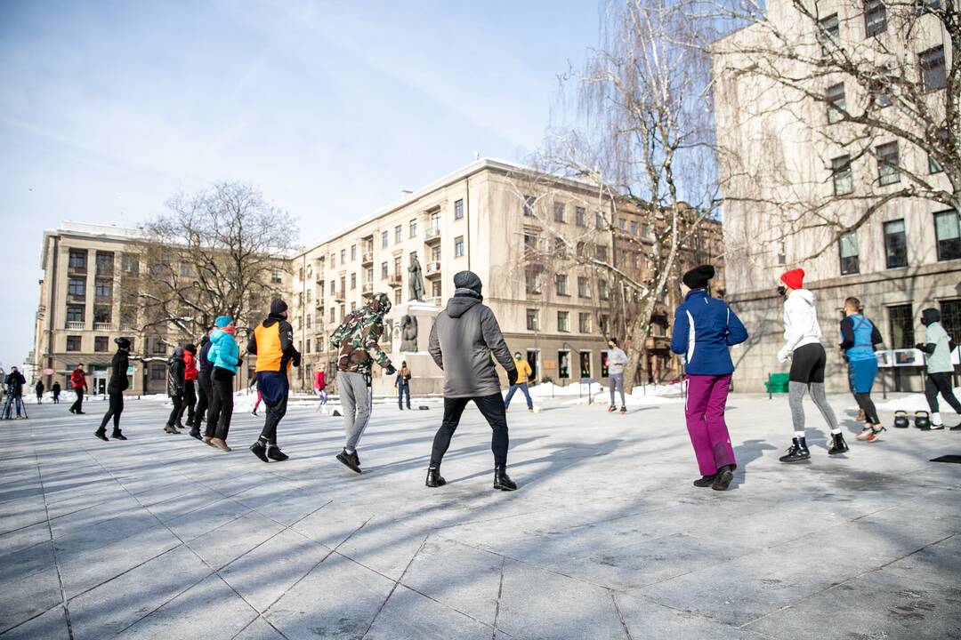 Sporto entuziastų protestas persikėlė prie Kauno miesto savivaldybės