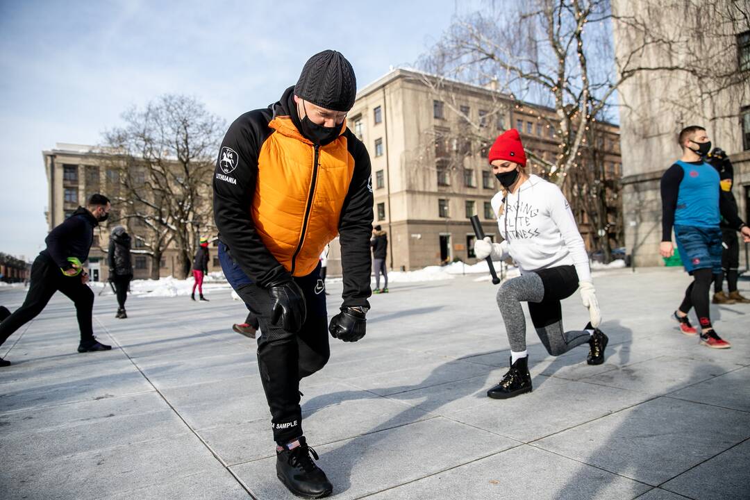 Sporto entuziastų protestas persikėlė prie Kauno miesto savivaldybės
