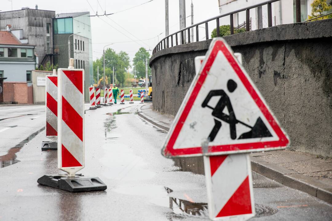 Prasidėjo Kauno pilies žiedinės sankryžos rekonstrukcija