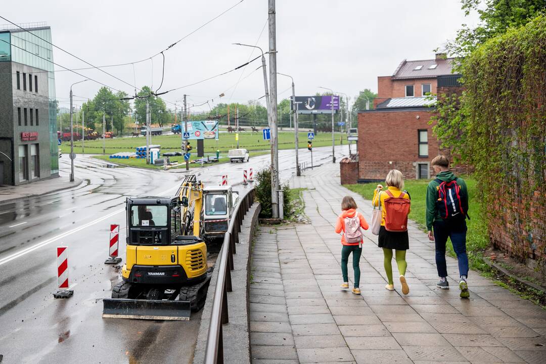 Prasidėjo Kauno pilies žiedinės sankryžos rekonstrukcija