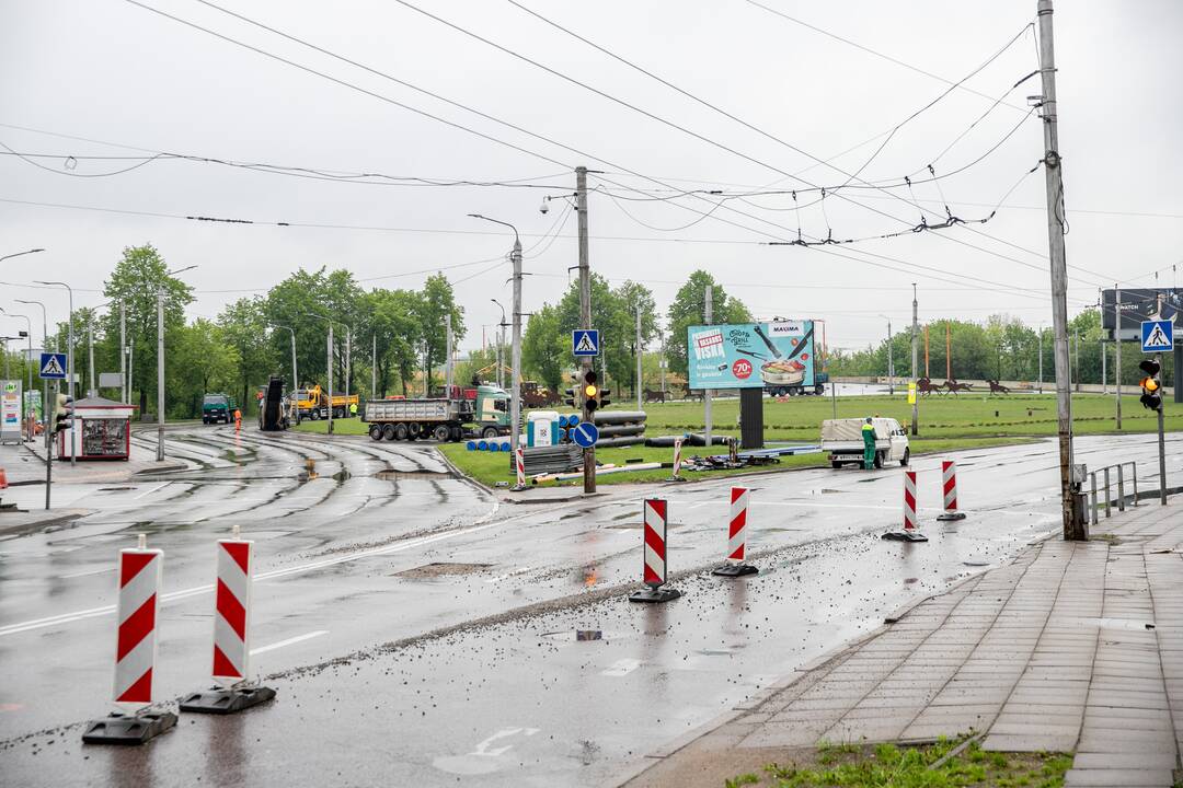 Prasidėjo Kauno pilies žiedinės sankryžos rekonstrukcija