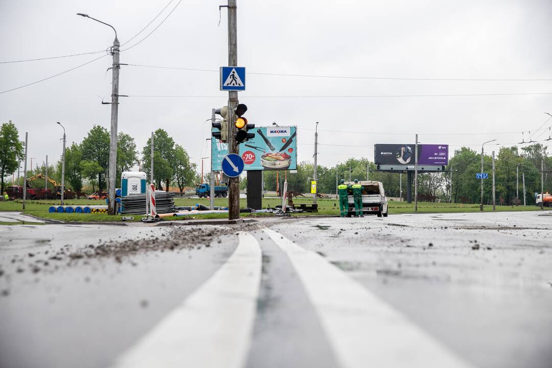 Prasidėjo Kauno pilies žiedinės sankryžos rekonstrukcija