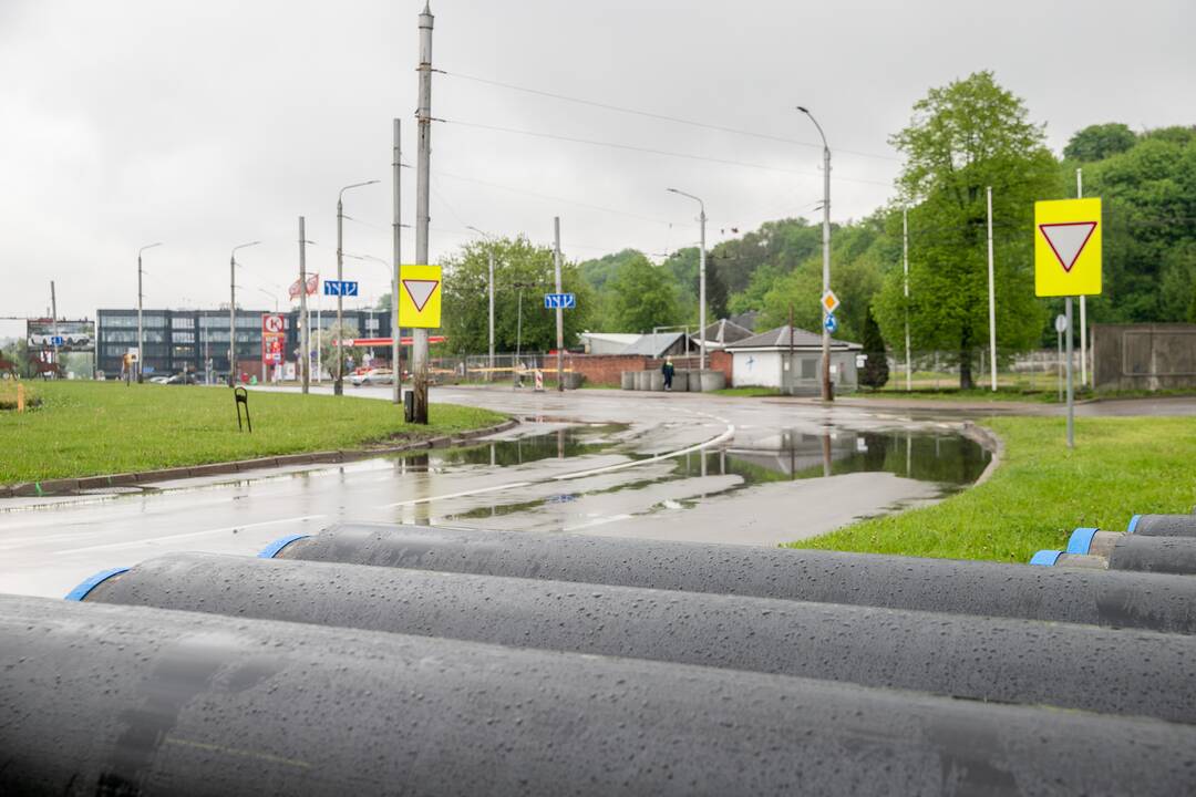 Prasidėjo Kauno pilies žiedinės sankryžos rekonstrukcija